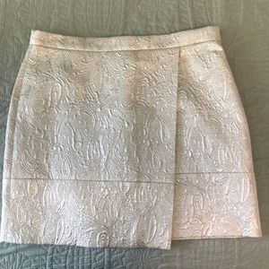 J. Crew silver metallic skirt